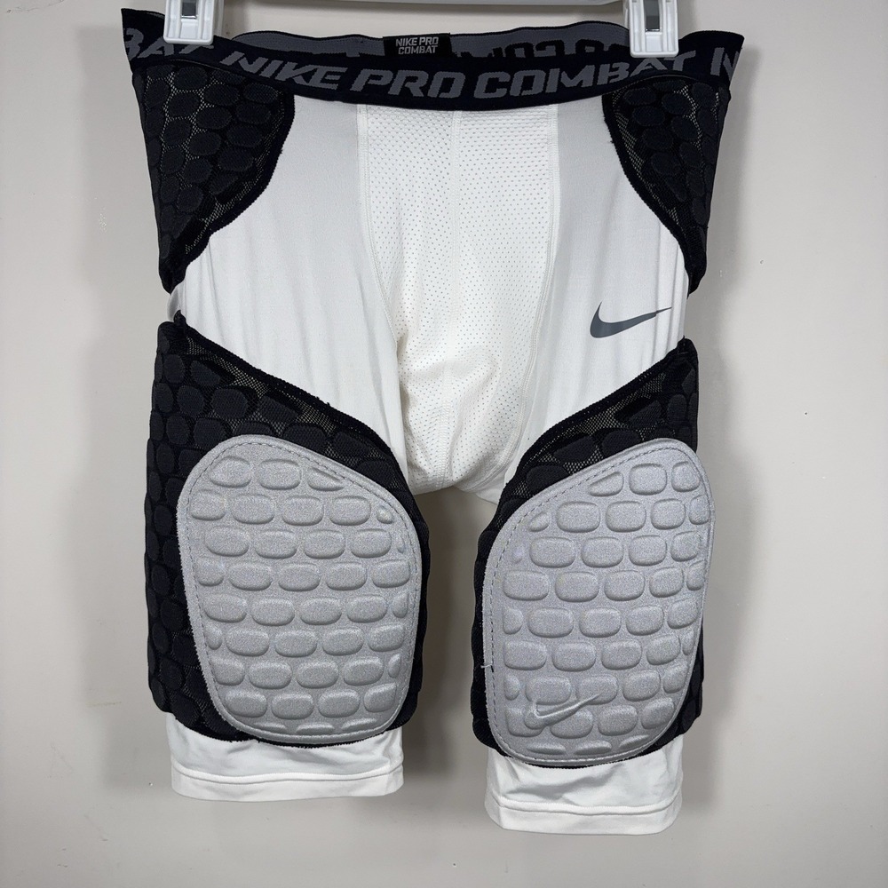 Nike Pro Combat Padded Football Girdle  Compression Shorts Men's M White Dri-Fit